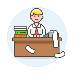 Accountant Sit 1 1 Illustration from UX Colors Set