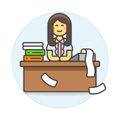 Accountant Sit 1 6 Illustration from UX Colors Set