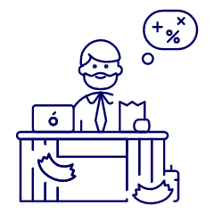 Accountant Sit 2 1 Illustration from UX Line Set