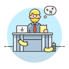 Accountant Sit 2 1 Illustration from UX Colors Set