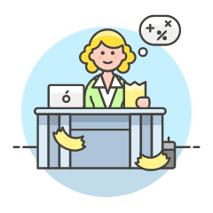 Accountant Sit 2 2 Illustration from UX Colors Set