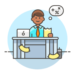 Accountant Sit 2 3 Illustration from UX Colors Set