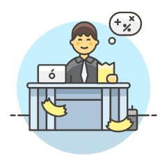 Accountant Sit 2 5 Illustration from UX Colors Set