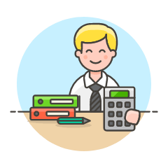 Accountant Sit 3 1 Illustration from UX Colors Set