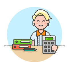 Accountant Sit 3 2 Illustration from UX Colors Set
