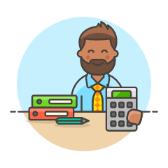 Accountant Sit 3 3 Illustration from UX Colors Set