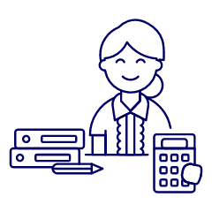 Accountant Sit 3 4 Illustration from UX Line Set