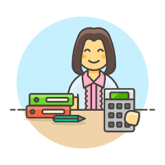 Accountant Sit 3 6 Illustration from UX Colors Set