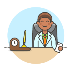 Boss Sit 2 3 Illustration from UX Colors Set