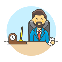 Boss Sit 2 5 Illustration from UX Colors Set