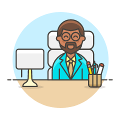 Boss Sit 3 3 Illustration from UX Colors Set