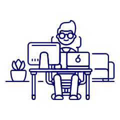 Employee Sit 1 5 Illustration from UX Line Set