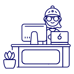 Employee Sit 3 2 Illustration from UX Line Set