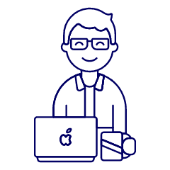 Employee Sit 4 1 Illustration from UX Line Set