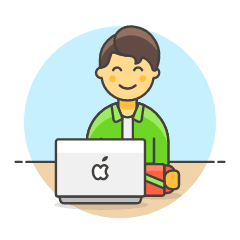 Employee Sit 4 3 Illustration from UX Colors Set