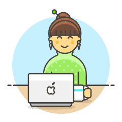 Employee Sit 4 4 Illustration from UX Colors Set