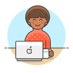 Employee Sit 4 6 Illustration from UX Colors Set