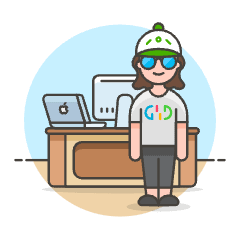 Employee Stand 1 2 Illustration from UX Colors Set