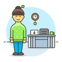 Employee Stand 2 4 Illustration from UX Colors Set