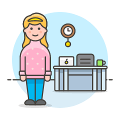 Employee Stand 2 5 Illustration from UX Colors Set
