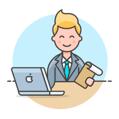 Manager Sit 1 1 Illustration from UX Colors Set