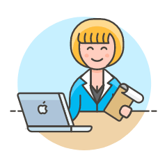 Manager Sit 1 2 Illustration from UX Colors Set