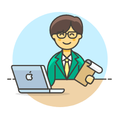 Manager Sit 1 5 Illustration from UX Colors Set