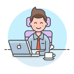 Manager Sit 2 1 Illustration from UX Colors Set