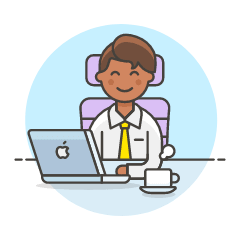 Manager Sit 2 3 Illustration from UX Colors Set