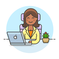 Manager Sit 2 4 Illustration from UX Colors Set