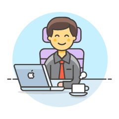 Manager Sit 2 5 Illustration from UX Colors Set
