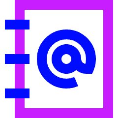 Address Book Icon from Sharp Neon Set