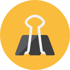 Binder Clip Icon from Kameleon Colors Set