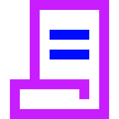 Document Contract License Icon from Sharp Neon Set