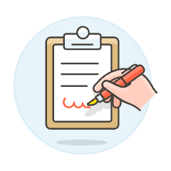 Document Sign 1 Illustration from UX Colors Set