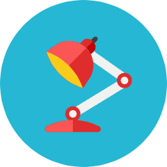 Lamp Icon from Kameleon Colors Set