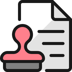 Office Stamp Document Icon from Ultimate Colors Set