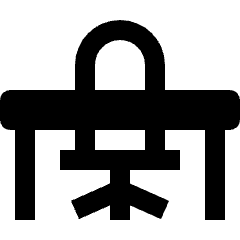 Office Working Table 2 Icon from Nova Solid Set