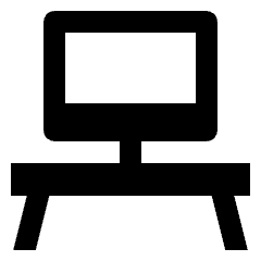 Office Working Table Icon from Nova Solid Set