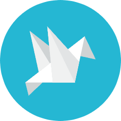 Paper Bird Icon from Kameleon Colors Set