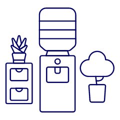 Water Dispenser Illustration from UX Line Set