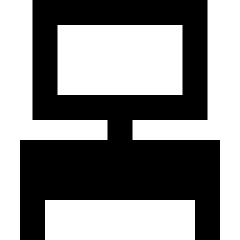 Workspace Desk Icon from Sharp Solid Set