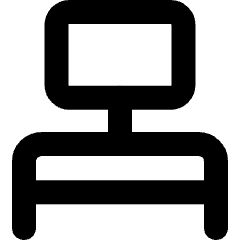 Workspace Desk Icon from Micro Line Set