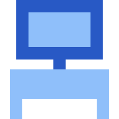 Workspace Desk Icon from Sharp Flat Set