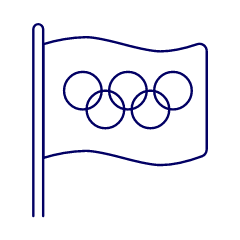 Flag Olympic Illustration from UX Line Set