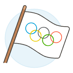 Flag Olympic Illustration from UX Colors Set