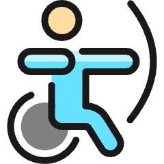 Paralympics Archery Icon from Ultimate Colors Set