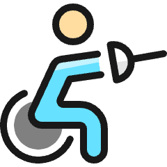 Paralympics Fencing Icon from Ultimate Colors Set