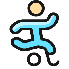 Paralympics Football Icon from Ultimate Colors Set
