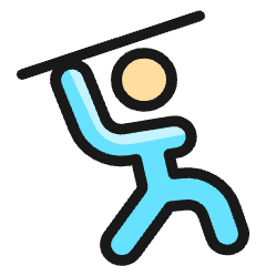 Paralympics Javelin Throwing Icon from Ultimate Colors Set